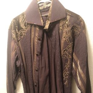 Very Cool Brown LS Dress Shirt/Club Shirt - XL